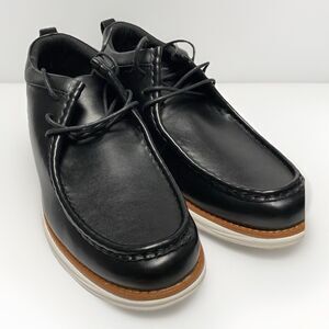 Bruno Marc Classic Dress Casual Chukka Boots  Black Vegan Leather Mens Size 9.5